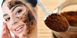 Health benifits of glowing skin with coffee powder