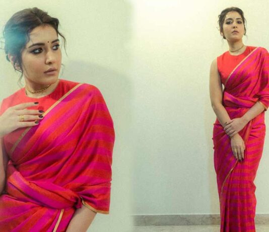 raashi khanna looking beautiful on sari