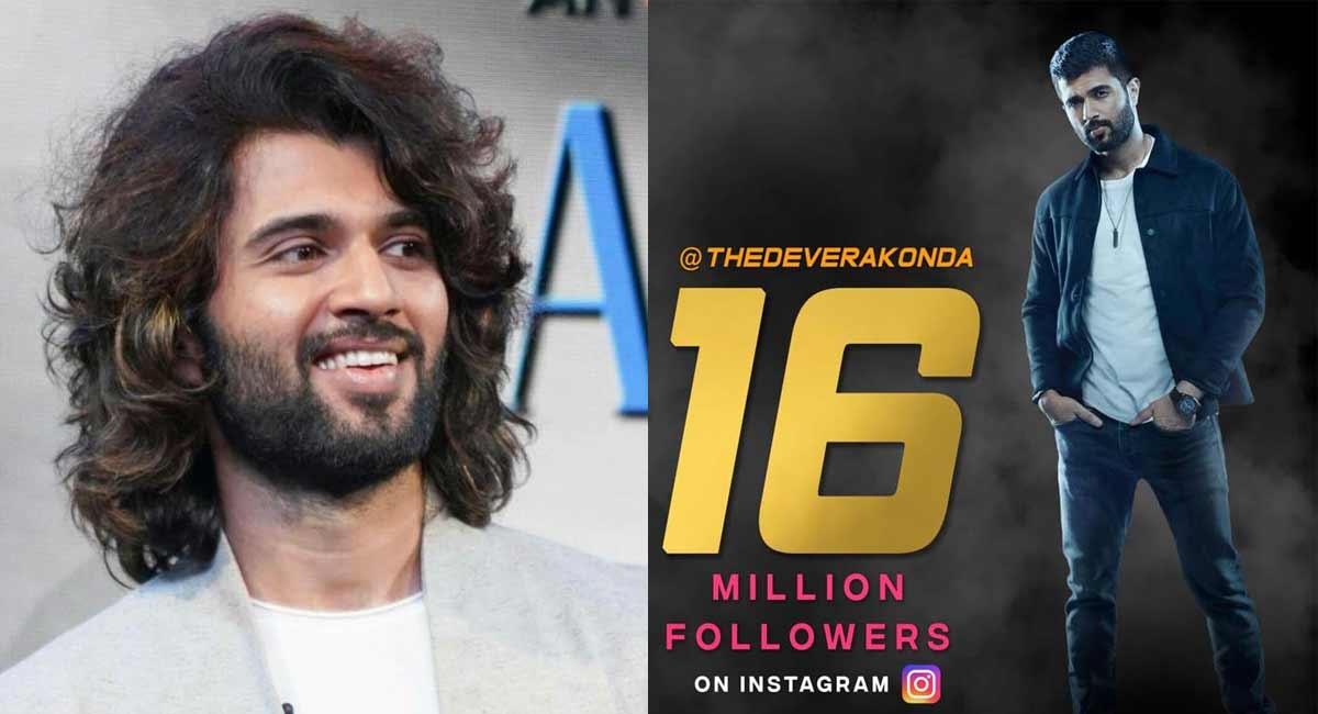 vijay devarakonda crossed sixteen million followers mark in Instagram