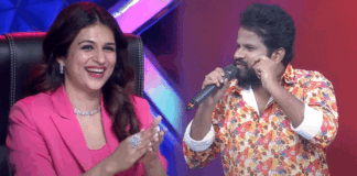 shradha das offered kiss ti hyper aadhi in dhee show with ice task