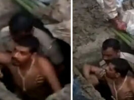 man buries himself under ground on sadhu advice in up video viral