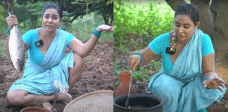 Sri reddy cooking pulasa fish curry in villege style gone viral